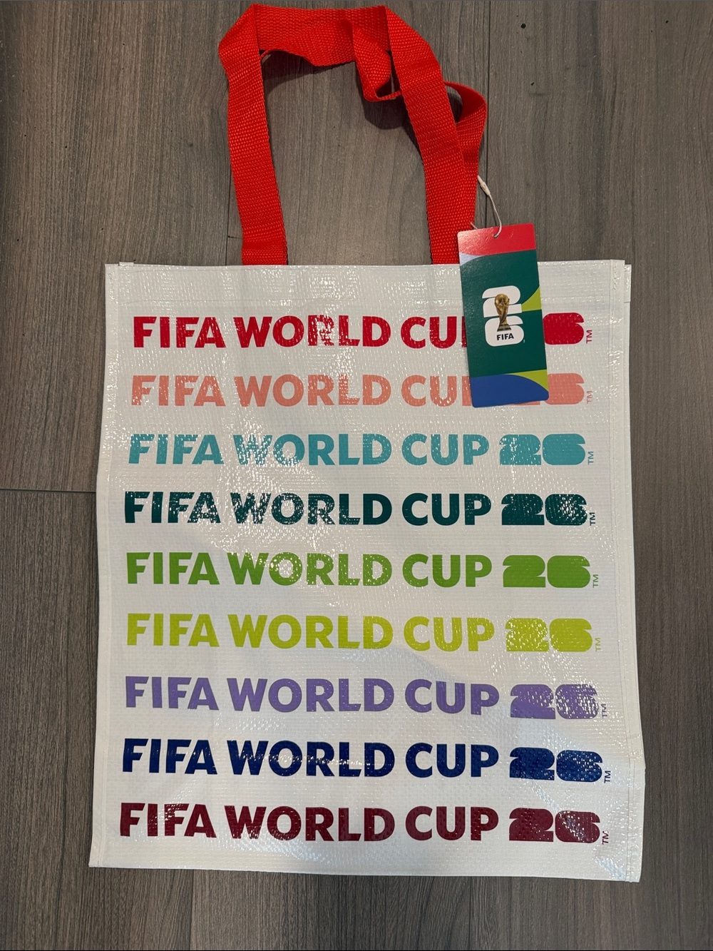 FIFA 2026 world cup bags recycled reusable tote NWT